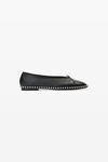Alexander Wang black lina ballchain flat in smooth lambskin