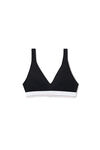 Alexander Wang black v-neck bralette in ribbed jersey