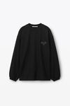 alexander wang beefy graphic sweatshirt in japanese jersey black