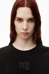 alexander wang 发泡徽标装饰硬挺毛圈布运动衫 black
