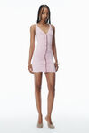 Alexander Wang pink chalk sheer ruched tank minidress