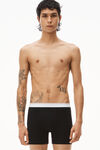 alexander wang boxer brief in ribbed jersey black