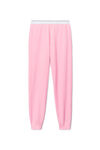 alexander wang unisex jogger in cotton waffle thermal  light pink