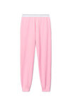 alexander wang unisex jogger in cotton waffle thermal  light pink