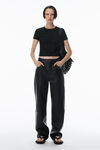 Alexander Wang black logo jacquard short sleeve baby tee