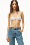 alexander wang ez mid-rise straight-leg jean in denim  vintage medium indigo