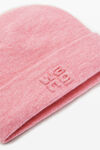 alexander wang logo beanie in soft stretch wool prism pink