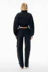 Alexander Wang faded black black brushed denim funnel neck jacket