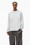 alexander wang 高捻针织长袖 t 恤 light heather grey