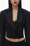 Alexander Wang black 双排扣礼服式短款西装外套