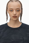 Alexander Wang washed black unisex logo tee in cotton jersey