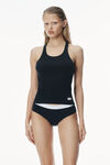 Alexander Wang navy racerback tank in ribbed cotton jersey