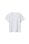 alexander wang puff logo shrunken tee in cotton jersey   light heather grey