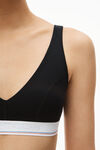 alexander wang 罗纹平纹布紧身胸衣 black
