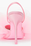 alexander wang pom 105 slingback in mesh/satin prism pink