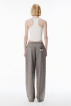 Alexander Wang mink melange grey wool mohair tailored pant