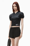 alexander wang marathon shorts in nylon black