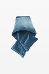 Alexander Wang washed light blue 棉质天鹅绒羽绒围巾