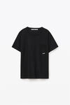 Alexander Wang black unisex pocket tee in high twist jersey