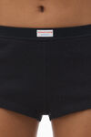 Alexander Wang black crystal hotfix short in waffle knit