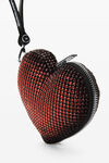 Alexander Wang red/black 人造水晶网眼心形腕包