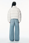 Alexander Wang paper white white logo jacquard puffer jacket