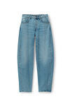 Alexander Wang classic light indigo 再生牛仔布加大款低腰牛仔裤