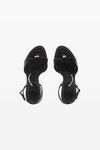 alexander wang dahlia 105 蝴蝶结缎面凉鞋 black