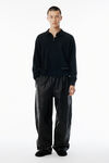 Alexander Wang black unisex black wool-blend henley pullover