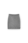 Grey Wool-Blend Hotfix Miniskirt 