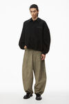 Alexander Wang black 超大号polo衫，带有蓬松标志