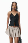 Alexander Wang black silk charmeuse camisole