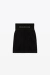 alexander wang 徽标装饰弹力超短裙 black