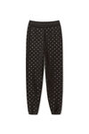 alexander wang 弹力尼龙水晶徽标装饰打底裤 black