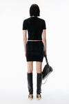 Alexander Wang black black wool-blend hotfix miniskirt