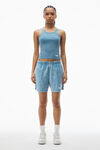 Alexander Wang washed blue 罗纹棉经典工字背心