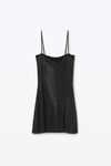 Alexander Wang black 水晶热修迷你连衣裙