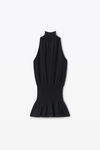 Alexander Wang black 褶饰高领绕颈式连衣裙