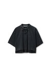 Alexander Wang black 黑色徽标短款平纹针织 t 恤