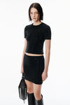 Alexander Wang black black wool-blend hotfix miniskirt
