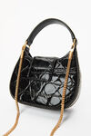 alexander wang w legacy micro hobo bag in croc leather black