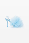 alexander wang pom 105 slingback in mesh/satin celestial blue