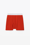 alexander wang boxer brief in ribbed jersey red