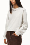 alexander wang 高捻针织长袖 t 恤 light heather grey
