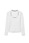 alexander wang 徽标提花弹力针织上衣 soft white