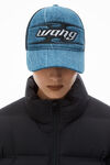 Alexander Wang tumbled medium indigo blade logo-embroidered trucker hat in cotton