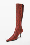 Alexander Wang red multi vivica 85mm knee-high boot in leather