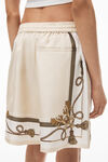 alexander wang baroque 真丝斜纹布四角短裤 ivory multi