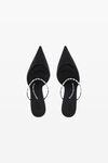 alexander wang delphine 65 徽标粘胶纤维系带穆勒鞋 black