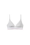 alexander wang triangle bra in ribbed jersey heather grey